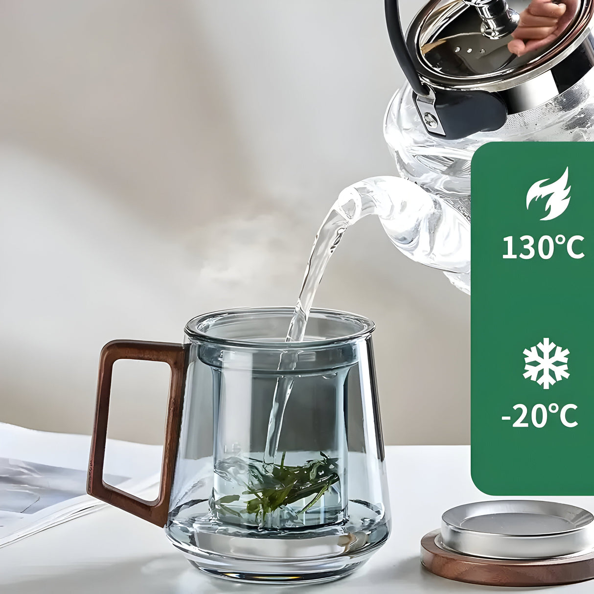 ArtisanBrew Cup – Värmebeständig Glas-Teekopp Carvallo