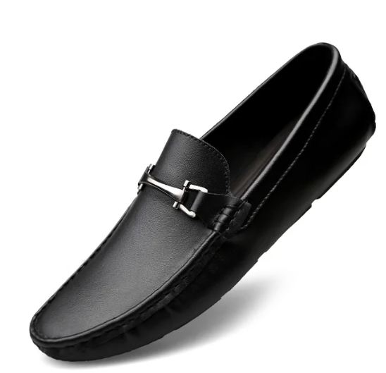Mockasiner i läder med andningsförmåga för män-Shoes for Men-Hemnix-Svart-38-Hemnix