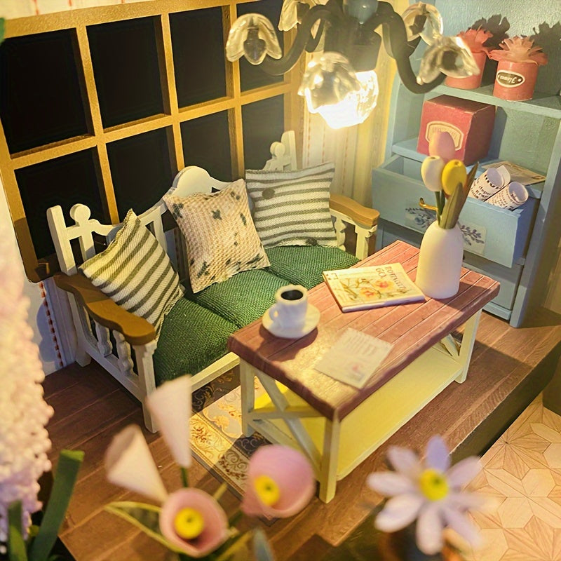 DIY Miniatyrväxthus med belysning – Handgjort 3D-pussel för kreativ dekoration Carvallo