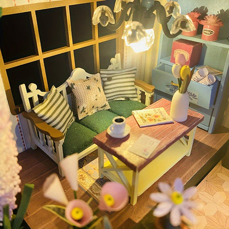 DIY Miniatyrväxthus med belysning – Handgjort 3D-pussel för kreativ dekoration Carvallo