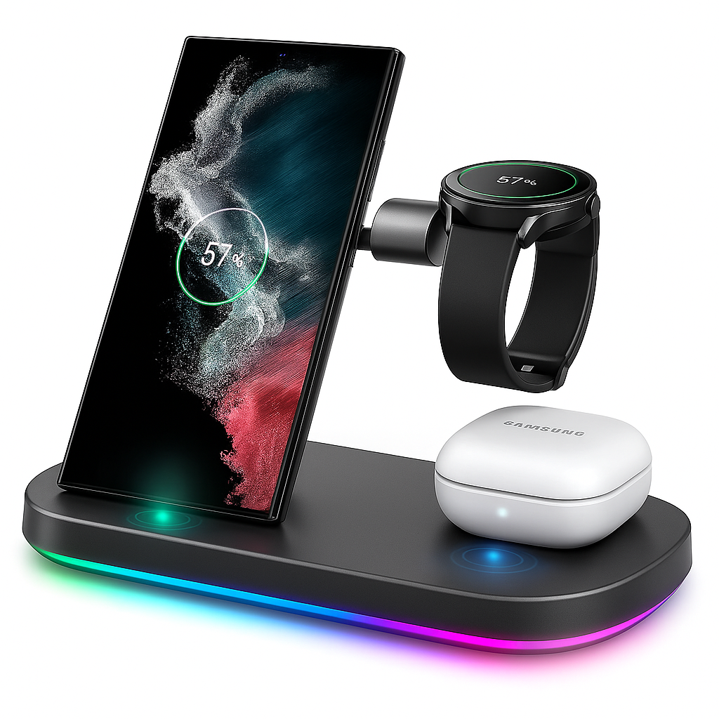 Trådlös laddare kompakt multi-enhet docka Carvallo