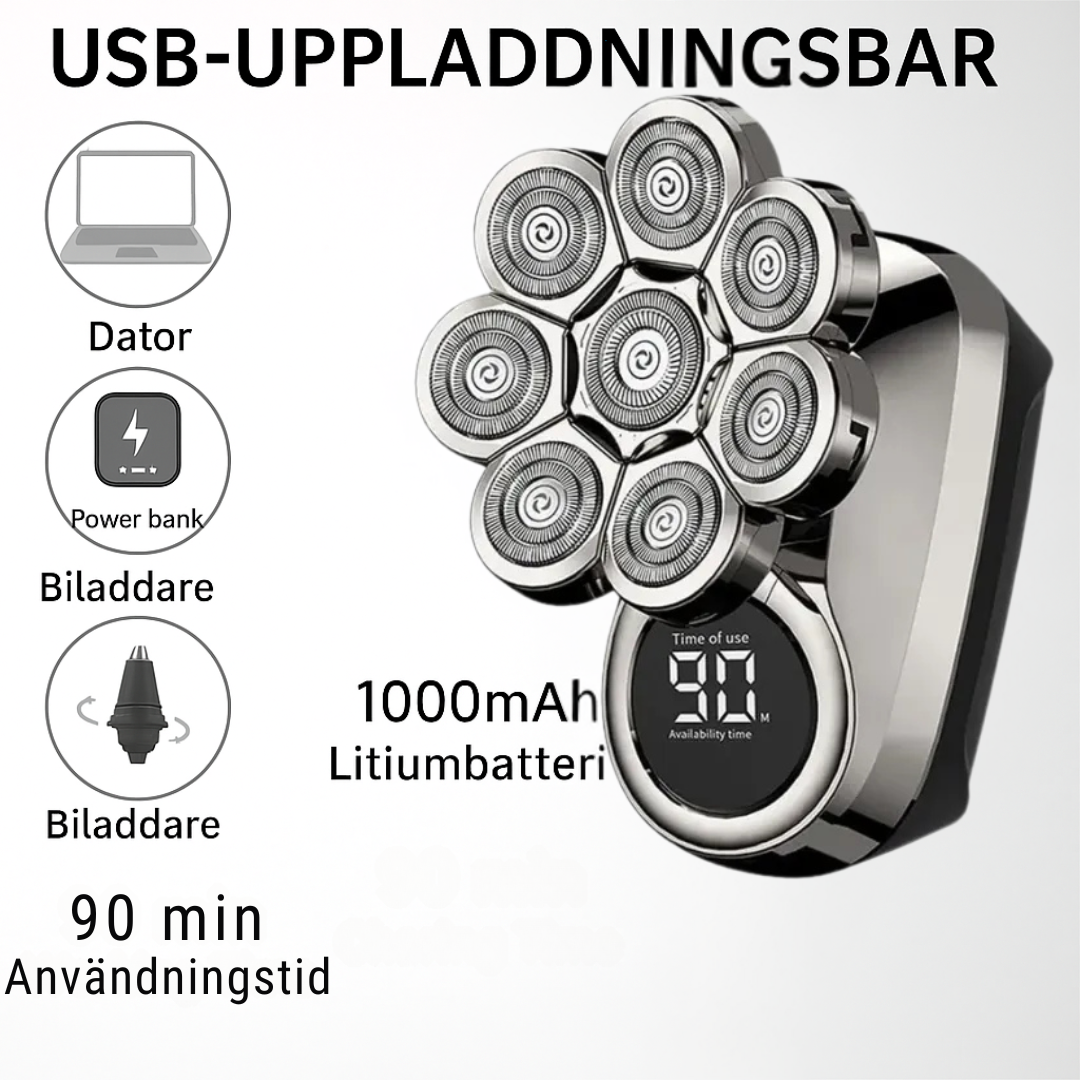 Exklusiv 6-i-1 rakapparat - groomingkit för huvud och ansikte-VaruZ-Hemnix