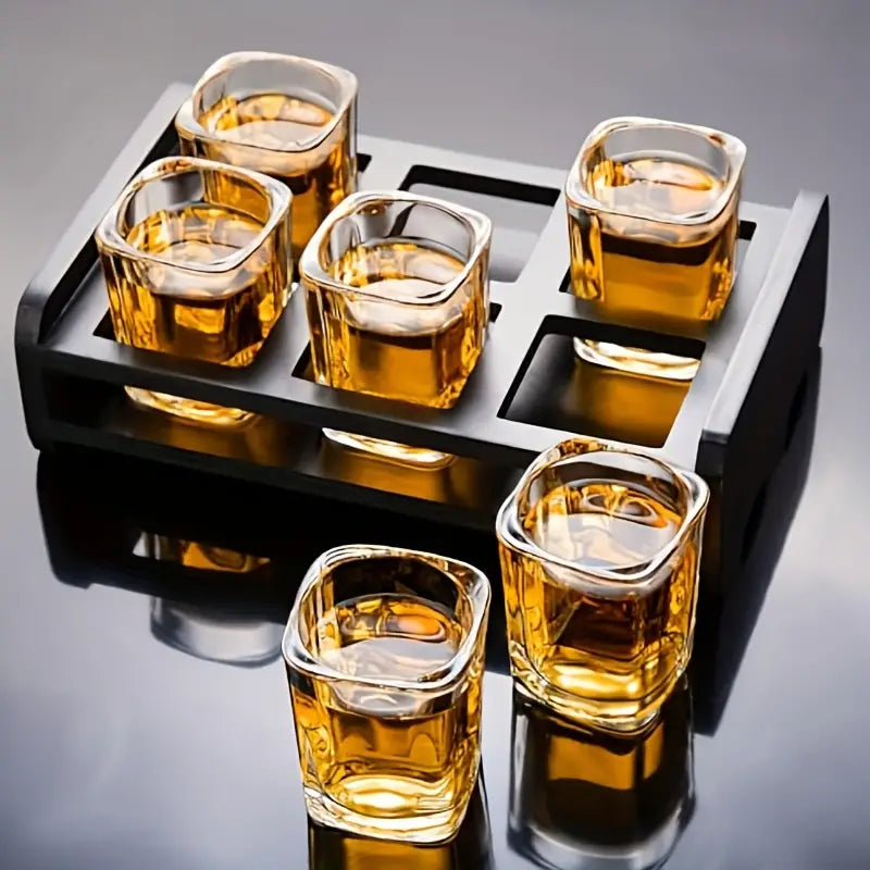 AurumLux Whisky Glass Set - Kristallglas med skål Carvallo