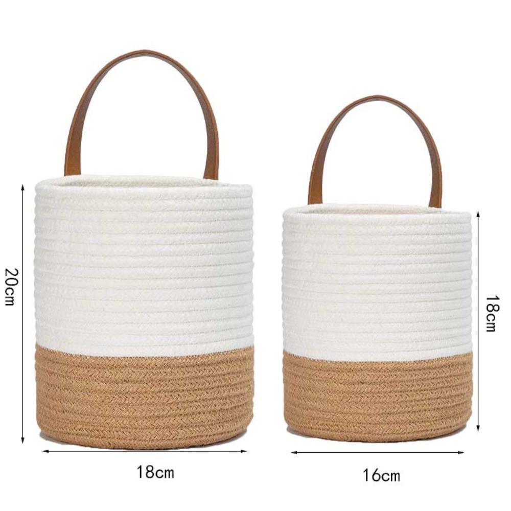 Vävd bomullsrep hängande korg | 2-pack Carvallo