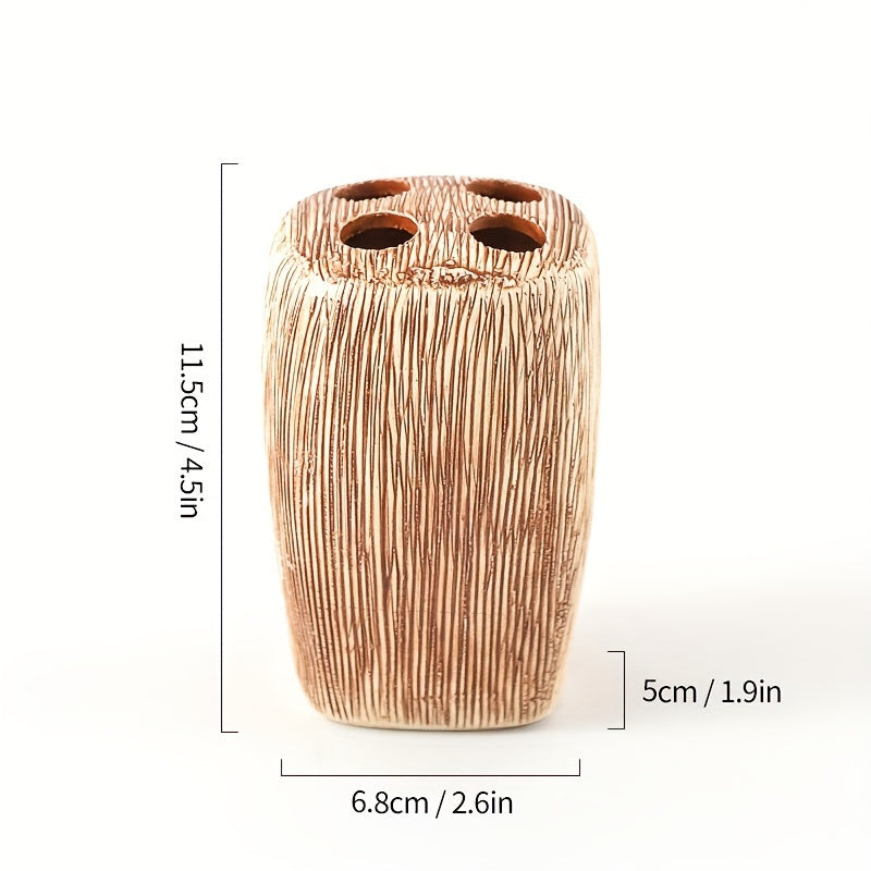 Träådrad stil Keramisk Badrumset – Lyxiga Tillbehör för en Naturlig Touch i Ditt Badrum Carvallo