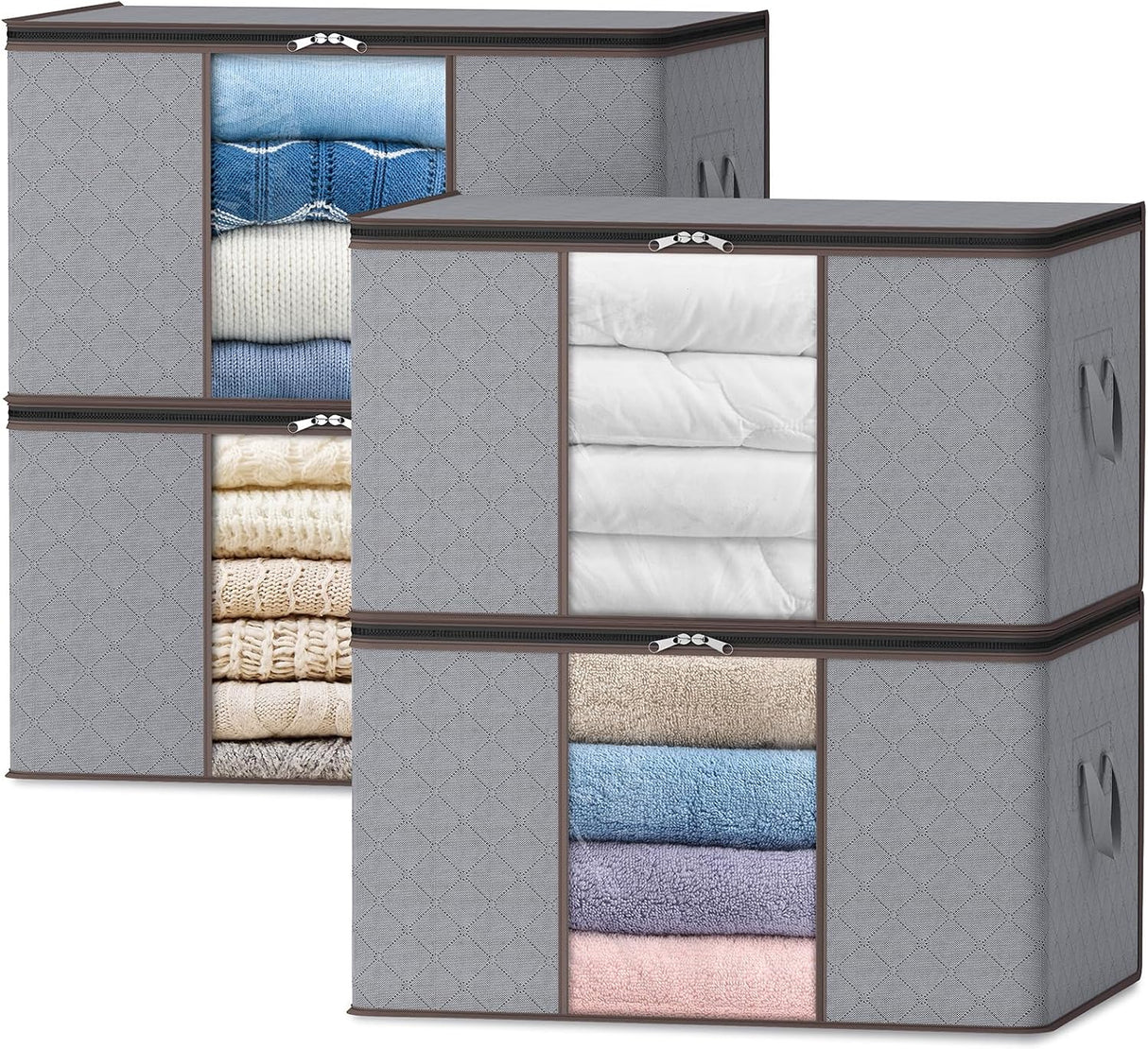 Förvaringslådor med handtag för klädesorganisation Carvallo