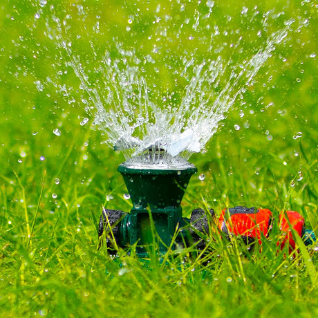 360-Grad Automatisk Rotering Metall Gräsmatta Sprinkler – Effektiv Trädgårdsbevattning Spruthuvud Carvallo