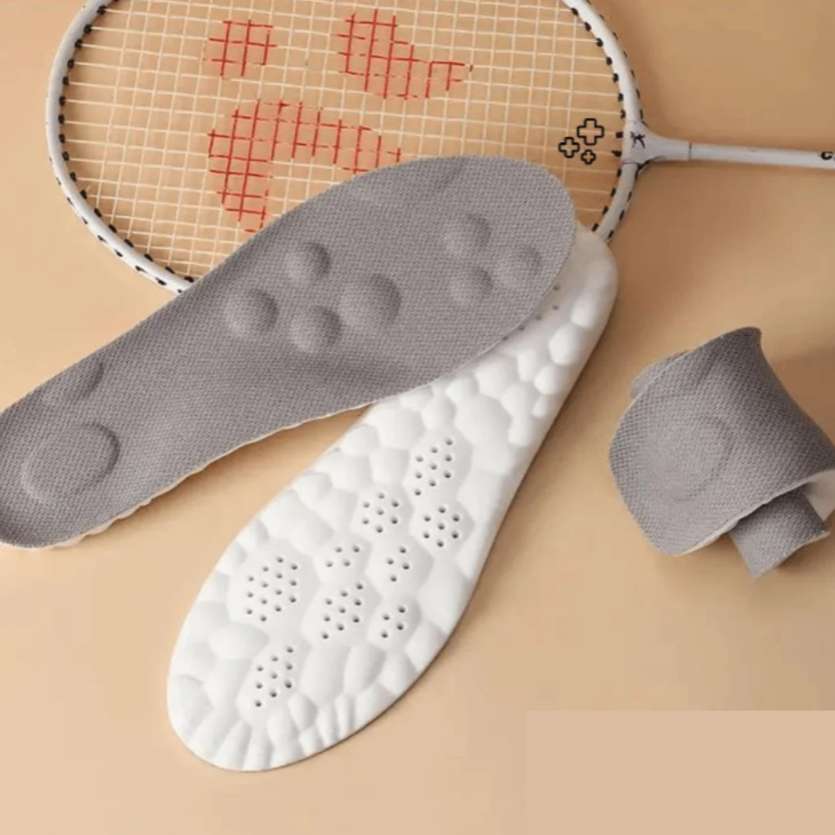 Carvallo 4D inläggssulor | Smärtfri fötter | Ergonomiskt stöd | Tvättbar & Anpassningsbar Carvallo