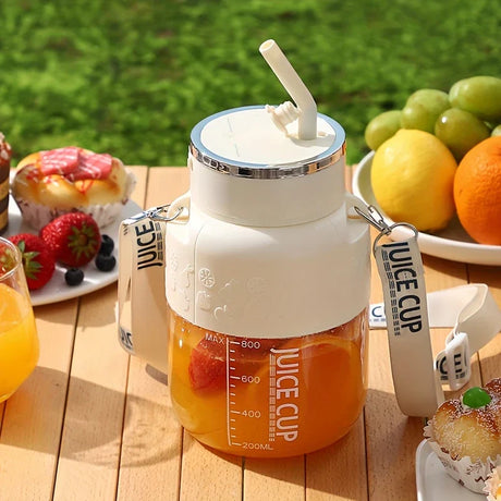 2in1 Flaska Mixer med Drickstrå 800ml - Perfekt för På Språng! Carvallo