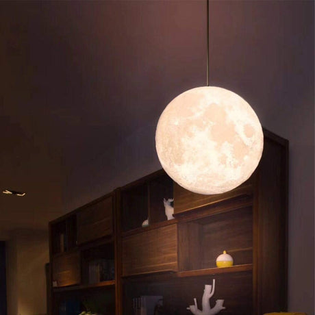 3D Mån Pendel Lampa | Touch Control LED Lampa för Sovrum Carvallo