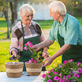 Dekorativa växtkorgar i sjögräs i 3-pack – Handflätade blomkrukor med folieinsats Carvallo