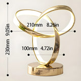 Golden Möbius Loop Skrivbordslampa – Lyxig Glow MILA Sverige