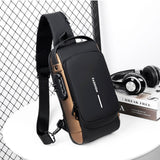 Stöldskyddad och Vattentålig Axelremsväska med USB-laddning-VaruZ-Hemnix