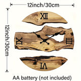 Stylisk akrylväggklocka med naturligt träådringdesign Carvallo