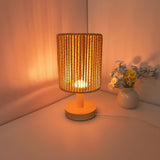 BarrelGlow - Trä-byrålampa med randmönster Carvallo