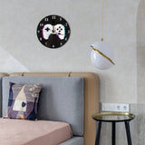 Rund Väggklocka för Spelare - Träkeramik med Batteri, 25.4 cm Carvallo