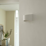 Vägglampa Vit Gips Upplight Downlight Armatur Carvallo