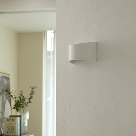 Vägglampa Vit Gips Upplight Downlight Armatur Carvallo