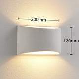 Vägglampa Vit Gips Upplight Downlight Armatur Carvallo