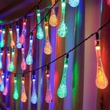 Solar LED Lichterkette – Färgglada droppljus för trädgård, terrass och dekoration Carvallo