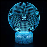 Fotboll 3D Illusion LED-Lampa - Nattlampa - Badge Footballdinho