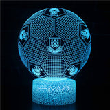 Fotboll 3D Illusion LED-Lampa - Nattlampa - Badge Footballdinho
