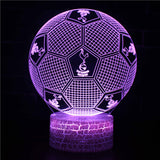Fotboll 3D Illusion LED-Lampa - Nattlampa - Badge Footballdinho