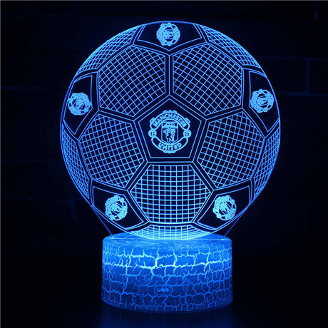 Fotboll 3D Illusion LED-Lampa - Nattlampa - Badge Footballdinho