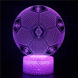 Fotboll 3D Illusion LED-Lampa - Nattlampa - Badge Footballdinho