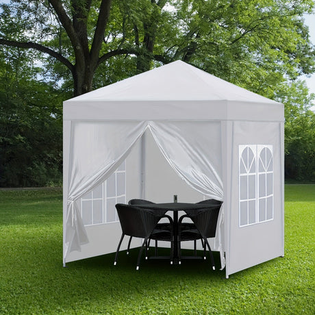 Trädgårdsgazebo Grå Stål Utomhus Festtält Carvallo