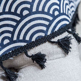 Fiskfjäll Semi Blockout Tassel Gardin i Marin Bomull Carvallo