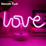 NeonLiefde - LED Neon Bordslampa för Sovrum och Festdekoration Carvallo