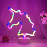 UnicornGlow - Neon Enhörning USB Skrivbordslampa för Fest & Dekoration Carvallo