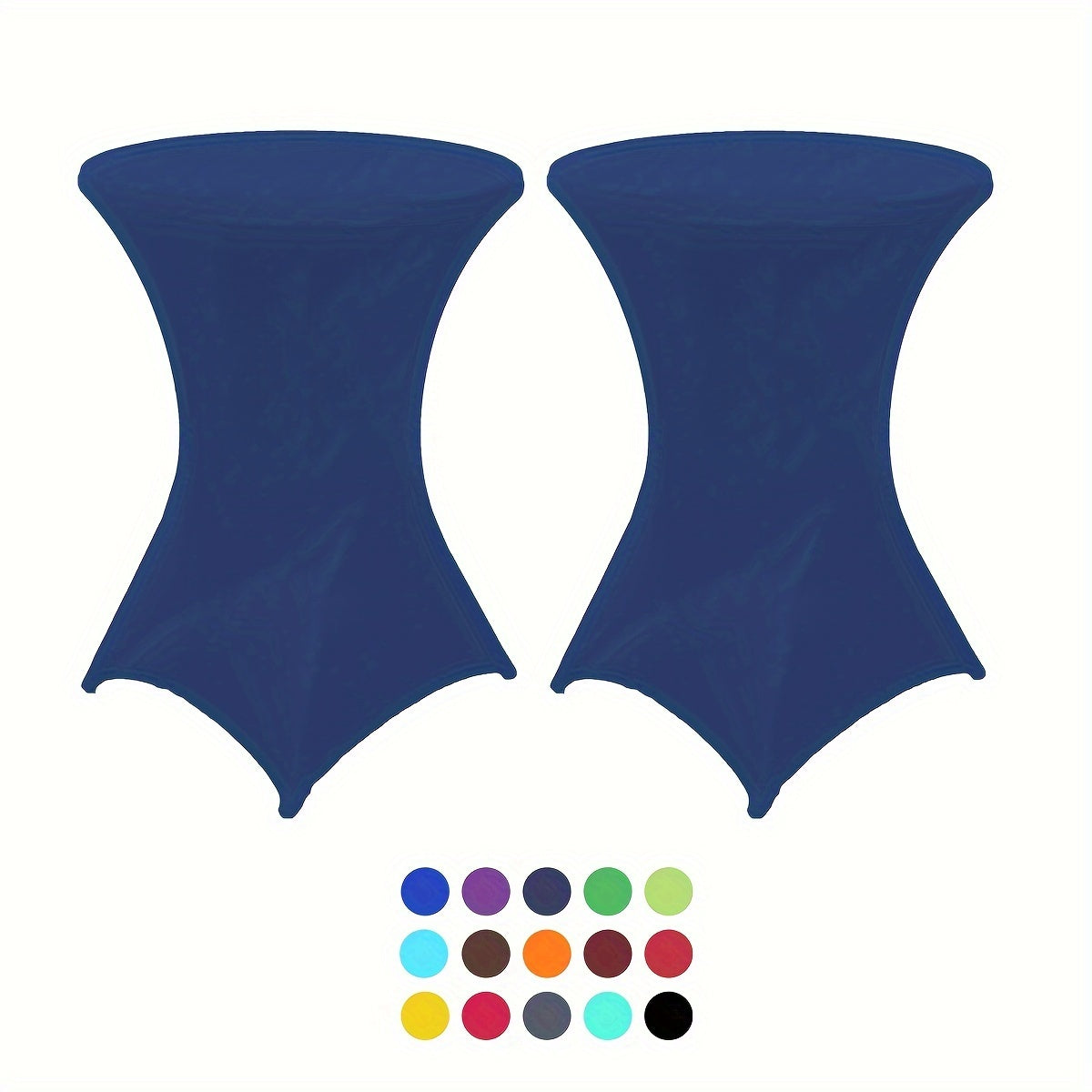 Stretchy Cocktail Table Covers - Solid Color, Ideal for Partyn och Evenemang Carvallo