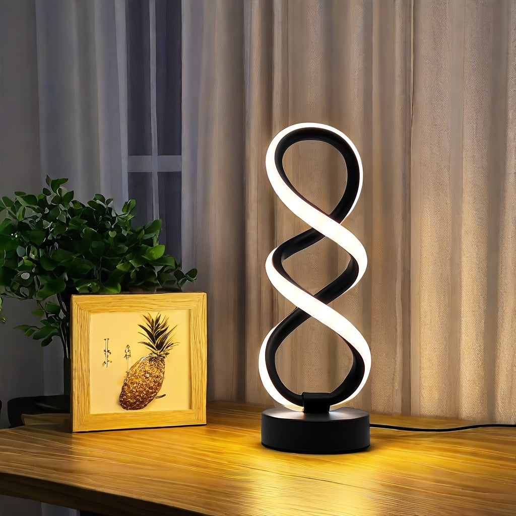 SpiraLux - Modern Spiral Bordslampa med Tre Färginställningar Carvallo