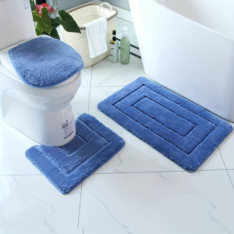 3-delad ultrafin fiber badrumsmattor set – snabbtorkande och absorberande Carvallo