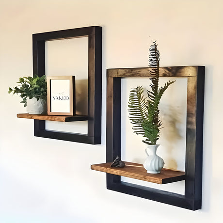 RustiFrame Set - Vintage Trä Vägg Fyrkantig Utställningsset Carvallo