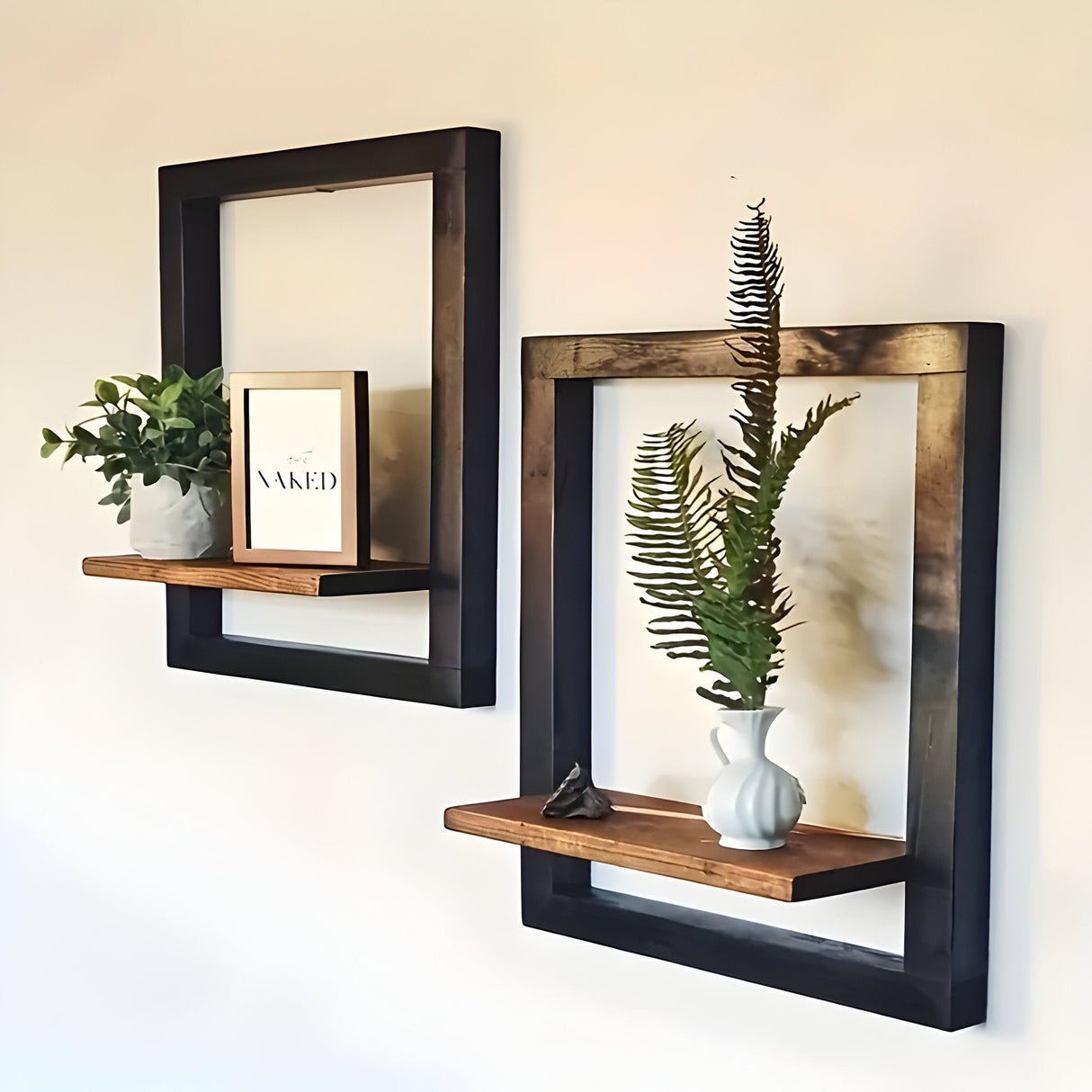 RustiFrame Set - Vintage Trä Vägg Fyrkantig Utställningsset Carvallo