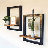 RustiFrame Set - Vintage Trä Vägg Fyrkantig Utställningsset Carvallo