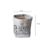 Dekorativ tygväxtkruka med tryck – Mångsidig förvaringskruka för växter och dekoration Carvallo