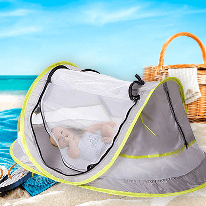 Pop-Up UV-Tält för Barn Strandtält Soltält Portabel, Myggnät-Barn-BB-Hemnix