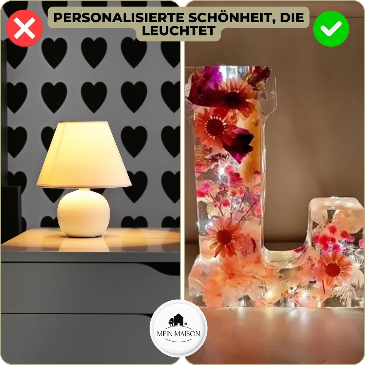 50% RABATT | FloraLetter™ - Blomsterlampbokstäver av harts Carvallo