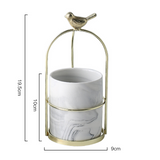 Blomkrukor med fågel-design för stilfull dekoration Carvallo