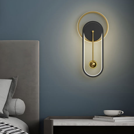Väggklocka | Led-ljus | Tyst rörelse | Ambient glöd | Kreativ modern design Carvallo