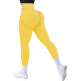 Bekväma Push Up Träningstights-Personligt-Fyndhallen-Gul-S-Hemnix