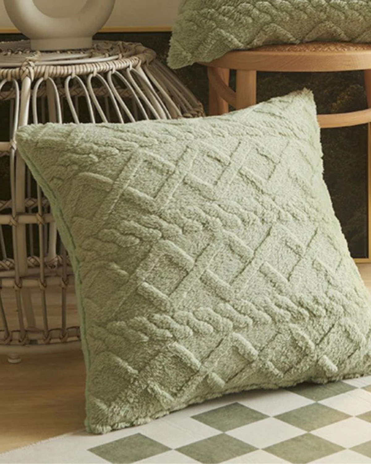 Carvallo – Lyxig Reliefkudde med subtil geometrisk design för en stilren interiör Carvallo