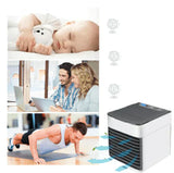 Carvallo Klimagerät Airiloft | 3-i-1 luftkylare, luftrenare & luftfuktare | 7-färgad LED & USB-port | Vit 14×14×14,5 cm Carvallo