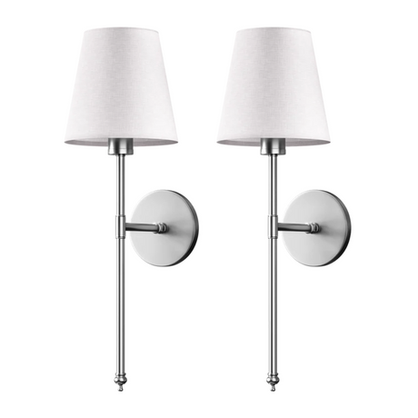Tygelfors - Trådlös Vägglampa (2-Pack)-Hemnix-Silver-Hemnix