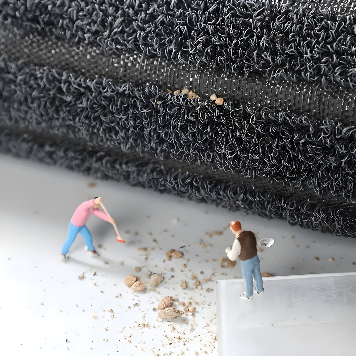 SlipSafe Golvmatta -Randig väderbeständig halkskyddsmatta Carvallo