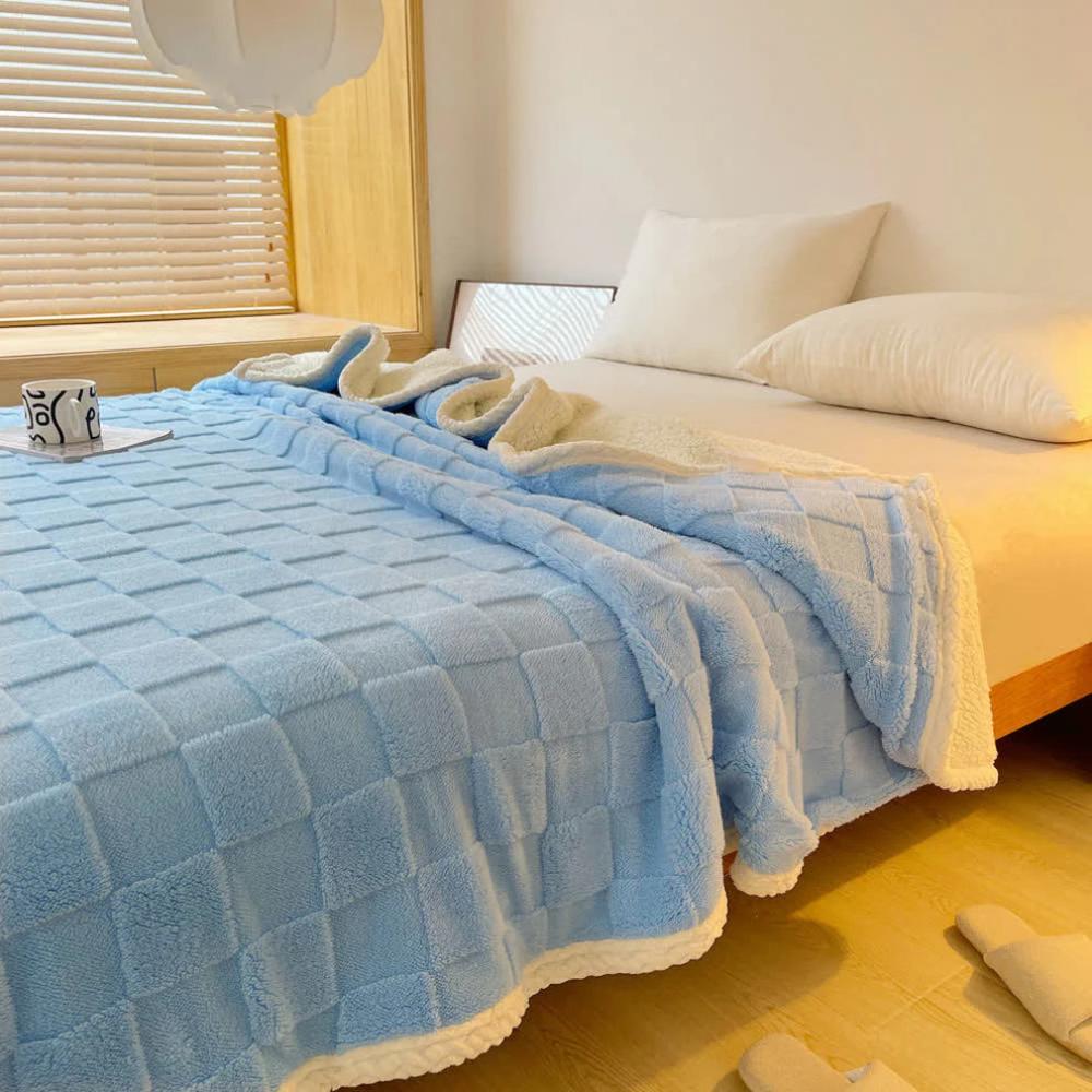 Plush Fyrkantig Rutigt Filt Carvallo